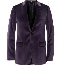 Burberry London Slim-fit Velvet Blazer