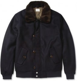 Hartford Quilted Wool-blend Bomber Jacket