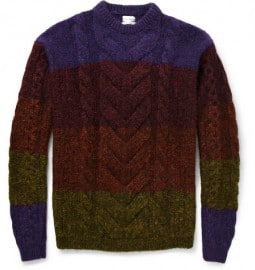 Paul Smith Striped Cable-knit Sweater