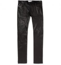 Saint Laurent Slim-fit Leather Trousers
