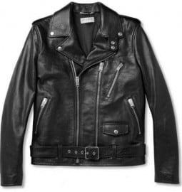 Saint Laurent Slim-fit Leather Biker Jacket