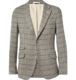 Gant Rugger Slim-fit Prince Of Wales Check Wool Blazer