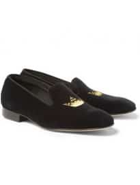 Churchs Sovereign Embroidered Velvet Slippers