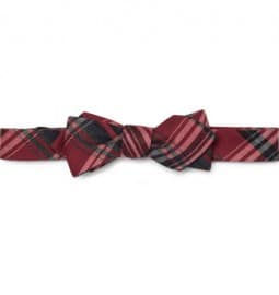 Alexander Olch Thrilby Plaid Woven-wool Bow Tie
