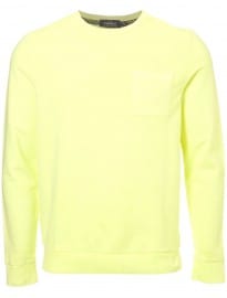 Topman Neon Yellow Washed Sweatshirt