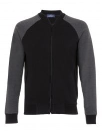 Topman Black Raglan Sweatshirt Sleeve Bomber