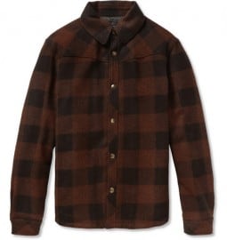 A.p.c. Check Quilted Wool Shirt