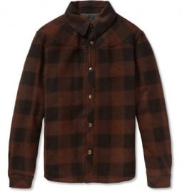 A.p.c. Check Quilted Wool Shirt Jacket