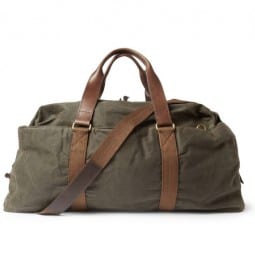 J.crew Abingdon Waxed Cotton-canvas And Leather Holdall Bag