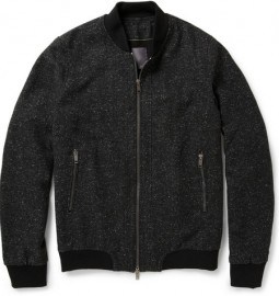 Lot78 Wool-blend Tweed Bomber Jacket