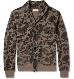 J.crew Wallace & Barnes Camouflage-print Cotton-jersey Cardigan