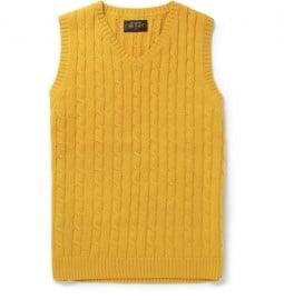 Beams Plus Cable-knit Merino Wool Vest