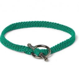 Yuvi Silver And Woven Cord Bracelet
