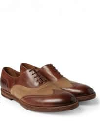 Paul Smith Shoes & Accessories Dennis Burnished-leather And Canvas Oxford Shoes