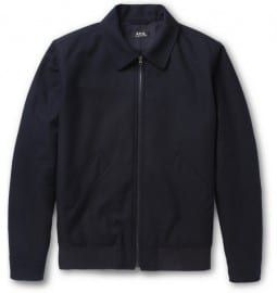 A.p.c. Cotton And Wool-blend Bomber Jacket