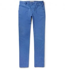 Etro Slim-fit Brushed Cotton-blend Trousers