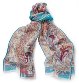 Etro Paisley-print Linen And Silk-blend Scarf