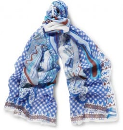 Etro Paisley-print Modal Linen And Silk-blend Scarf