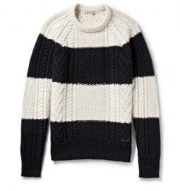 Burberry Brit Striped Wool And Cashmere-blend Sweater