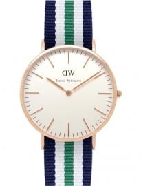 Daniel Wellington Mens Nottingham Rose Multicolour Nato Strap Watch 0108dw