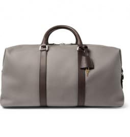 Mulberry Clipper Leather-trimmed Canvas Holdall Bag