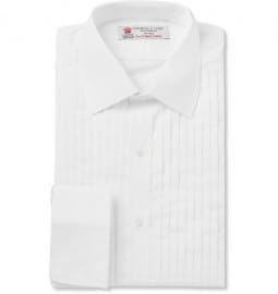 Turnbull & Asser White Sea Island Cotton Tuxedo Shirt