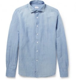 Slowear Glanshirt Slim-fit Linen And Cotton-blend Shirt