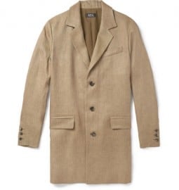 A.p.c. Unstructured Woven-linen Overcoat
