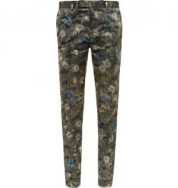 Valentino Slim-fit Cotton And Silk-blend Trousers