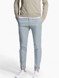 He By Mango Slim-fit Tailored Cotton Chinos