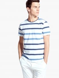 He By Mango Striped Cotton T-shirt