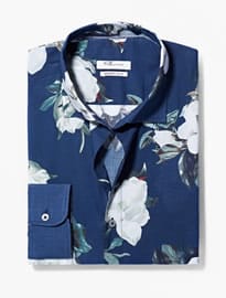 He By Mango Modern Slim-fit Floral Shirt