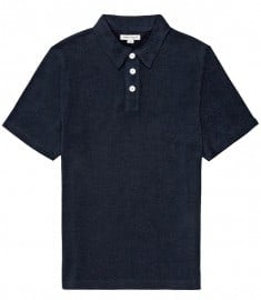 Reiss Cannes Short Sleeve Terry Towelling Polo Navy