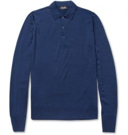 John Smedley Cotswold Long-sleeved Merino Wool Polo Shirt