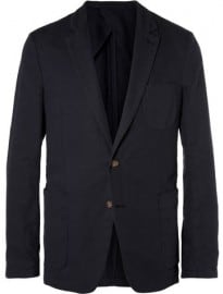 Ami Unstructured Regular-fit Cotton And Linen-blend Suit Jacket