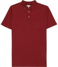 Reiss Wilson Patch Pocket Polo Shirt Cherry
