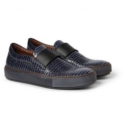 Acne Studios Hans Snake Glazed Elaphe Slip-on Sneakers
