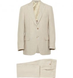 Canali Stone Siena-shape Linen Suit