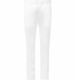Hackett Tapered Cotton And Linen-blend Trousers