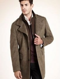 Collezione Wool Blend Double Collar Check Jacket