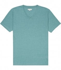 Reiss Dayton Short Sleeve Basic V-neck Tshirt Turquoise