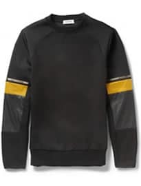 Tim Coppens Leather-trimmed Cotton-blend Sweatshirt