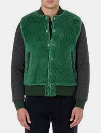 Sacai Furry Patch Bomber Jacket