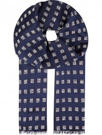 Marwood Woven Squares Silk Scarf