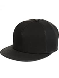 Rick Owens Drkshdw Drkshdw Canvas & Leather Flat Peak Cap