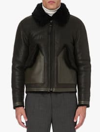 Coach Shearling And Leather Bomber Jacket