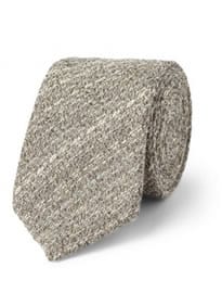 Marwood Flecked Woven-cotton Tie