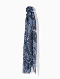 He By Mango Paisley Print Scarf