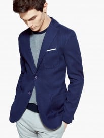 He By Mango Textured Unstructured Blazer