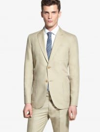 He By Mango Cotton Linen-blend Suit Blazer